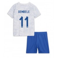 Dječji Nogometni Dres Francuska Ousmane Dembele #11 Gostujuci SP 2022 Kratak Rukav (+ Kratke hlače)